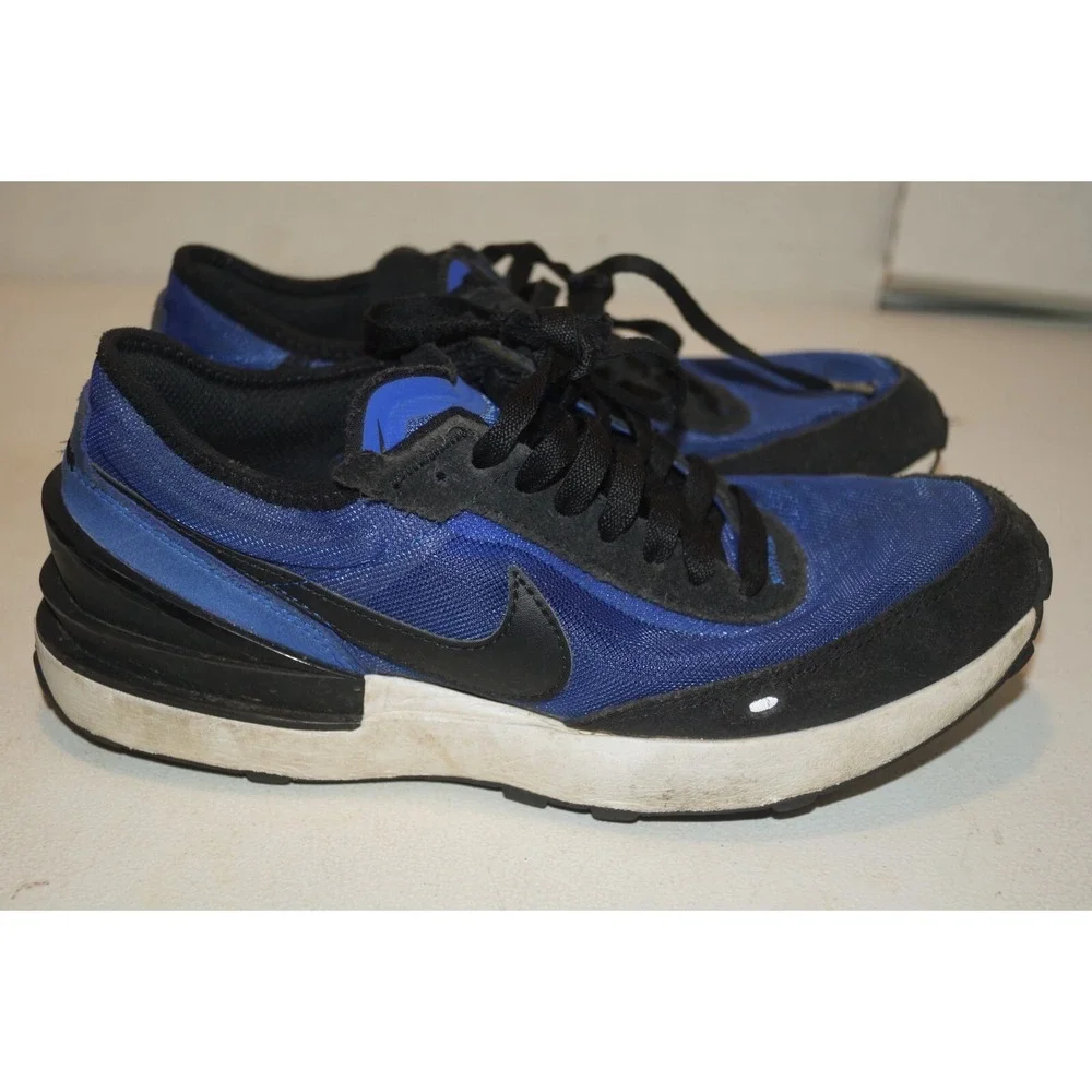 Nike Boys Waffle One DC0481-400 Blue Running Shoes Size 6Y U64